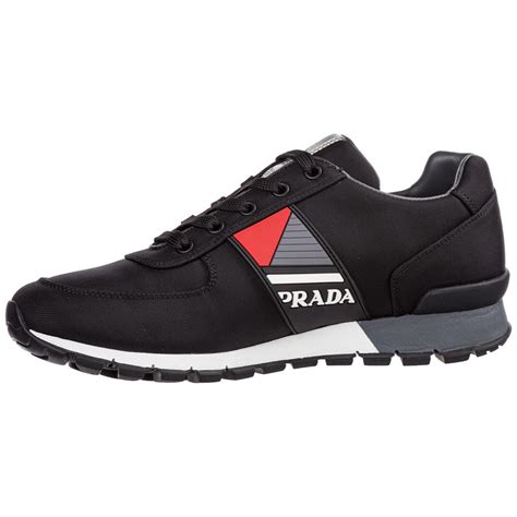 black prada trainers mens|Prada black sneakers.